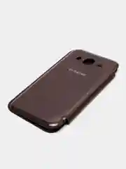 Шоколадный чехол-книжка для Samsung Galaxy Core Prime, кожаный