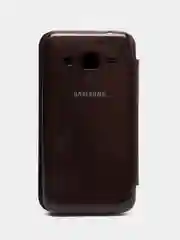 Шоколадный чехол-книжка для Samsung Galaxy Core Prime, кожаный