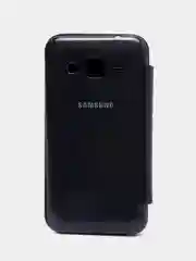 Синий меланж чехол-книжка для Samsung Galaxy Core Prime, кожаный