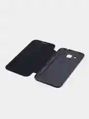 Синий меланж чехол-книжка для Samsung Galaxy Core Prime, кожаный