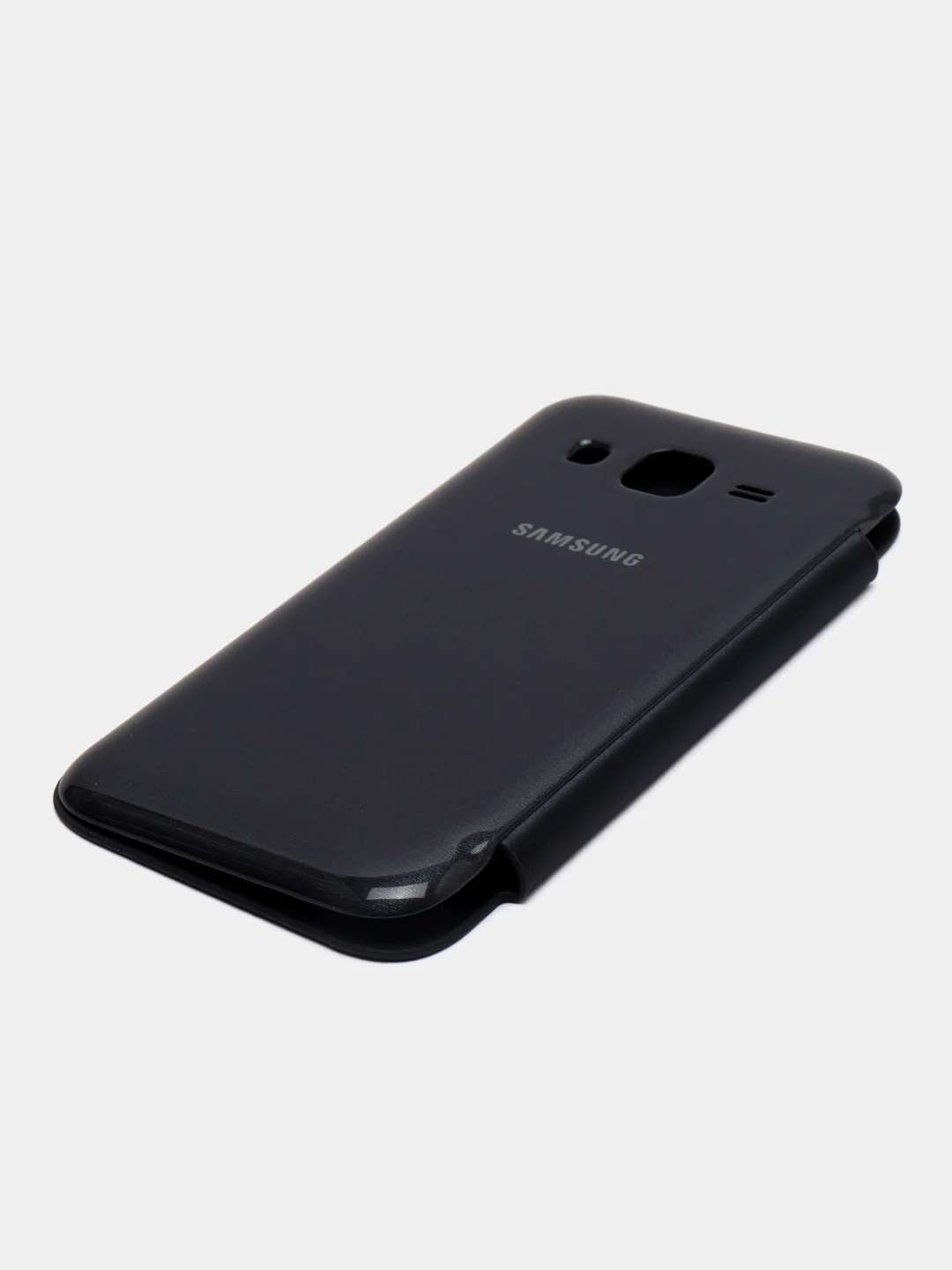 Синий меланж чехол-книжка для Samsung Galaxy Core Prime, кожаный