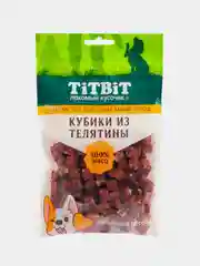 Лакомства Titbit, Кубики из телятины, для собак мини пород, 100 г