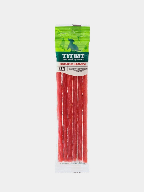 Лакомства для собак Titbit Колбаски Кальяри, 20 г, 8 упаковок