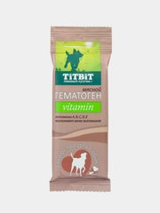 Лакомства для собак Titbit Гематоген vitamin, мясной, 35 г