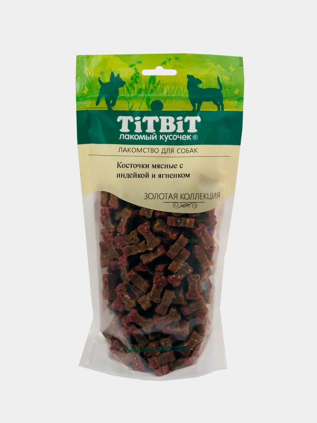 Лакомства для собак Titbit Косточки мясные, с индейкой и ягненком, 370 г