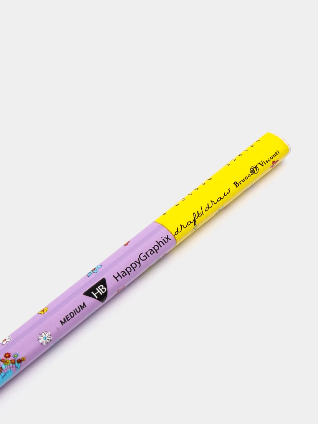 Аметистовый карандаш чернографитный Happy Graphix НВ, трёхгранный, 2 мм