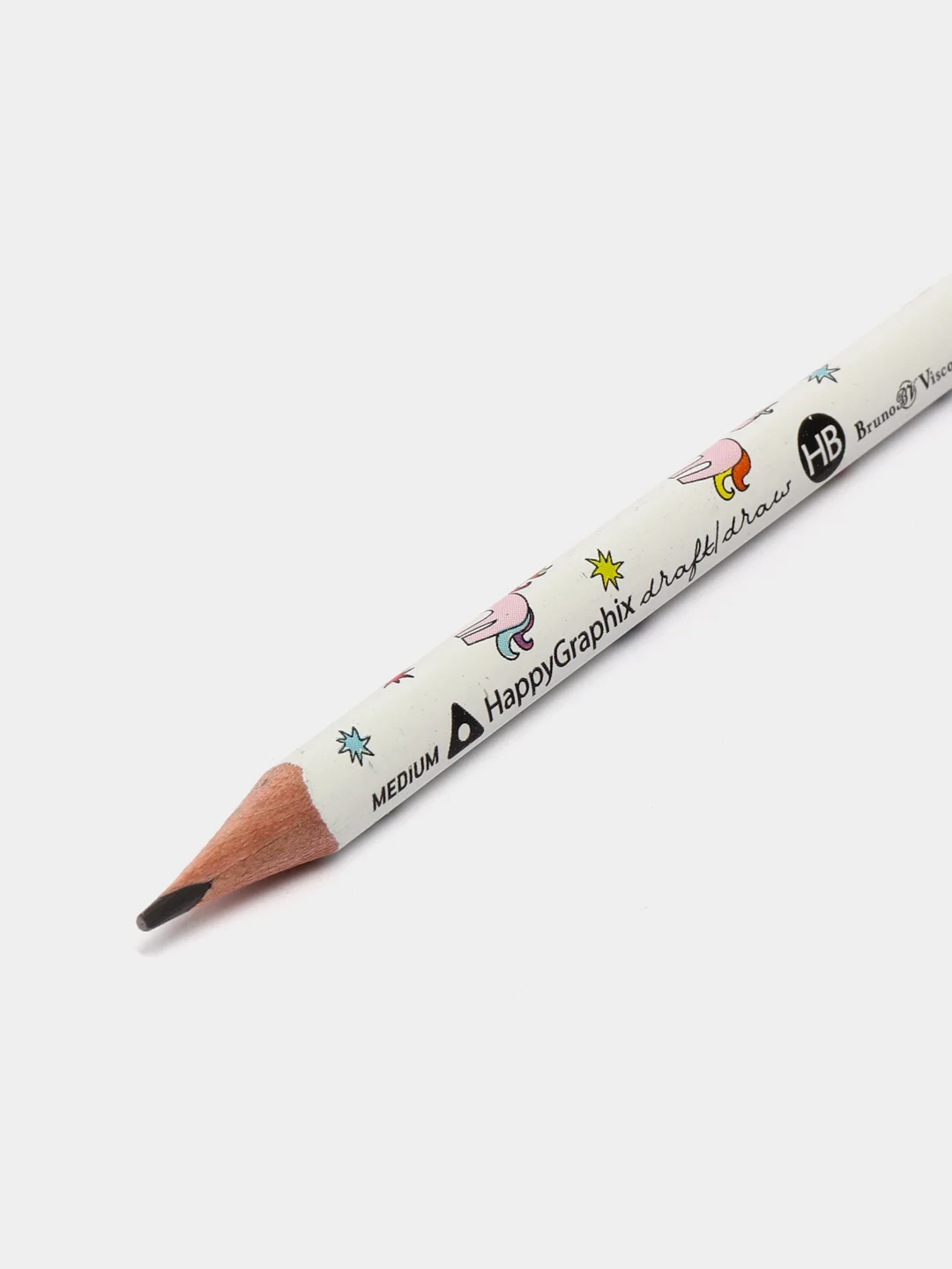 Конфетный карандаш чернографитный Happy Graphix НВ, трёхгранный, 2 мм