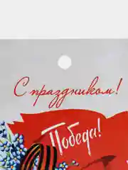 Алый 6 шт. Комплекты бирок к празднику 9 мая