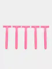 Тёмно-розовый бритва женская одноразовая, 2 лезвия, 5 штук, станок для бритья женский