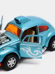 Голубой машинка металлическая Kinsmart Volkswagen Beetle Custom Dragracer KT5405D, 1:32