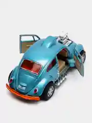 Голубой машинка металлическая Kinsmart Volkswagen Beetle Custom Dragracer KT5405D, 1:32