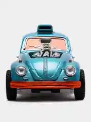 Голубой машинка металлическая Kinsmart Volkswagen Beetle Custom Dragracer KT5405D, 1:32