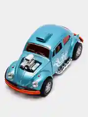 Голубой машинка металлическая Kinsmart Volkswagen Beetle Custom Dragracer KT5405D, 1:32