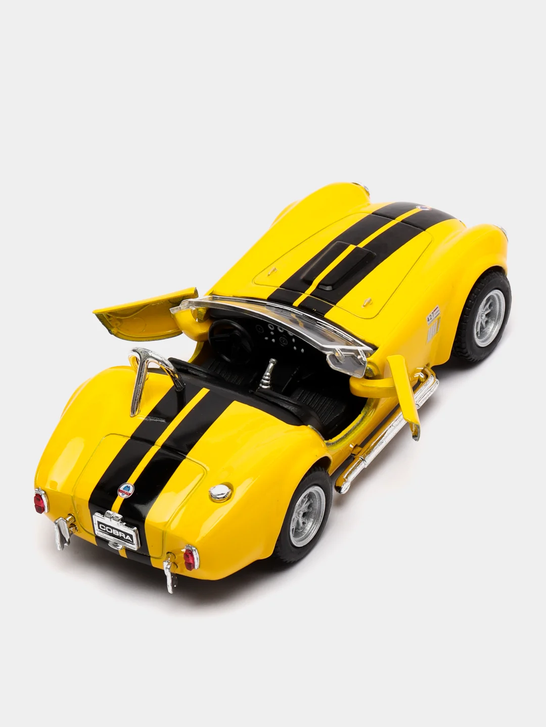 Желтый машинка металлическая Kinsmart Shelby Cobra 427 KT5322D, 1:32