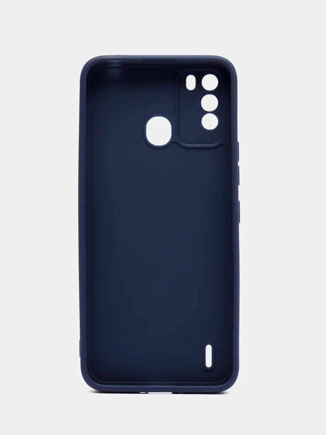 Темно-синий чехол для Itel Vision 1 pro, S16 (Ител Вижн 1 про, с16), силиконовый, с защитой камеры