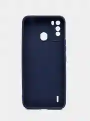 Темно-синий чехол для Itel Vision 1 pro, S16 (Ител Вижн 1 про, с16), силиконовый, с защитой камеры