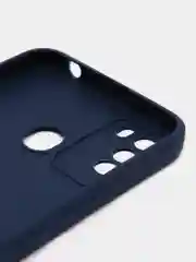 Темно-синий чехол для Itel Vision 1 pro, S16 (Ител Вижн 1 про, с16), силиконовый, с защитой камеры