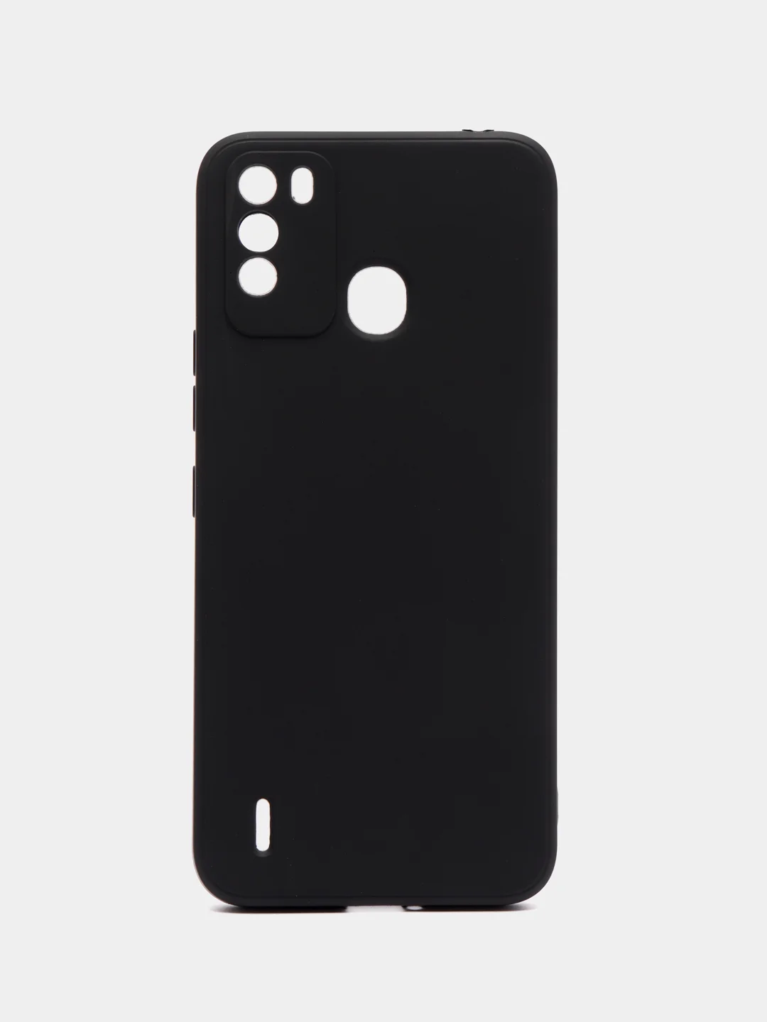 Черный чехол для Itel Vision 1 pro, S16 (Ител Вижн 1 про, с16), силиконовый, с защитой камеры