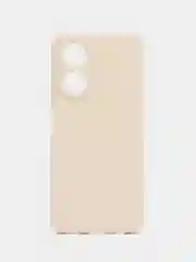 Молочный силиконовый чехол для Huawei Honor X7 (Хуавей Хонор Х7), с защитой камеры