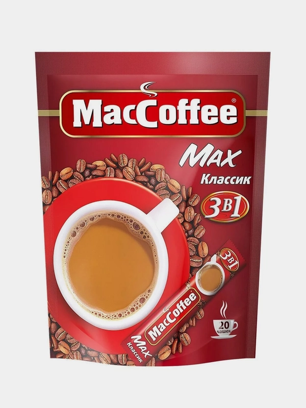 Кофейный напиток MacCofee MAX классик растворимый, 20 штук