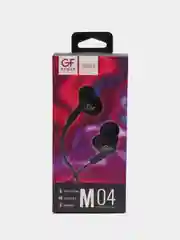 Черный наушники с микрофоном GFPower M04, проводные