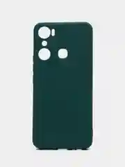 Тёмно-зелёный чехол Infinix HOT 20i (Хот 20 ай), прозрачный, силиконовый