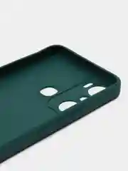 Тёмно-зелёный чехол Infinix HOT 20i (Хот 20 ай), прозрачный, силиконовый