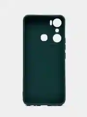 Тёмно-зелёный чехол Infinix HOT 20i (Хот 20 ай), прозрачный, силиконовый
