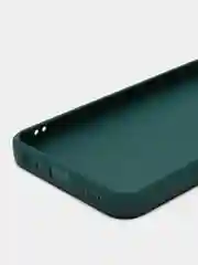 Тёмно-зелёный чехол Infinix HOT 20i (Хот 20 ай), прозрачный, силиконовый