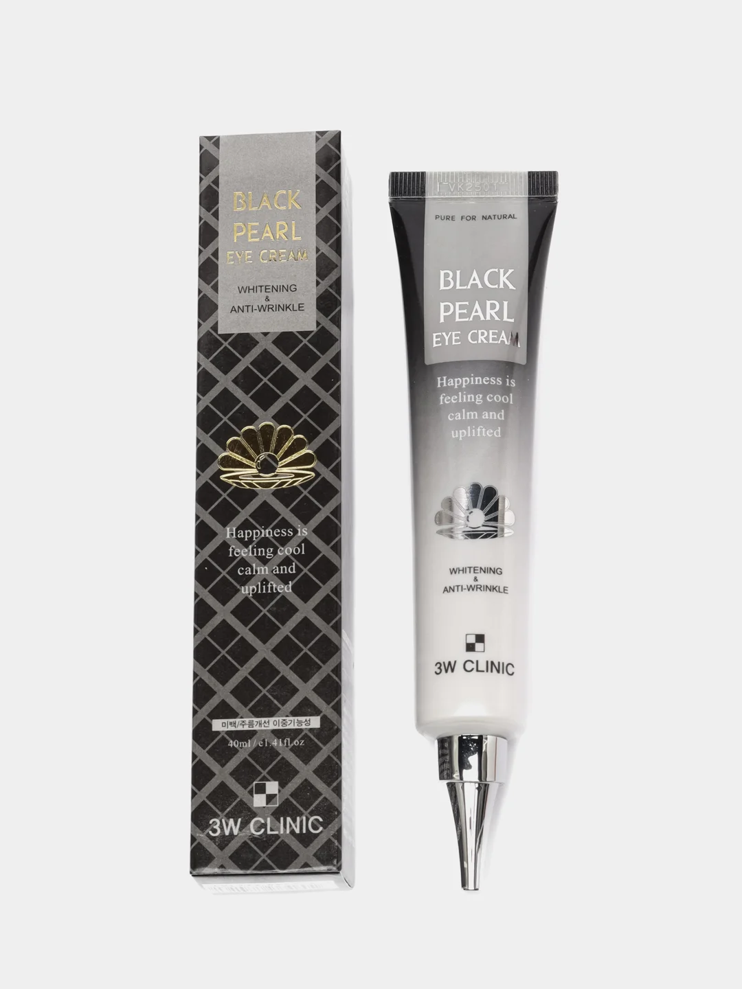 Крем для век 3W Clinic- Black pearl eye cream whitening, увлажнение, от кругов под глазами