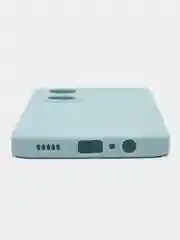 Светло-синий силиконовый чехол для Huawei Honor X7 (Хуавей Хонор Х7), с защитой камеры