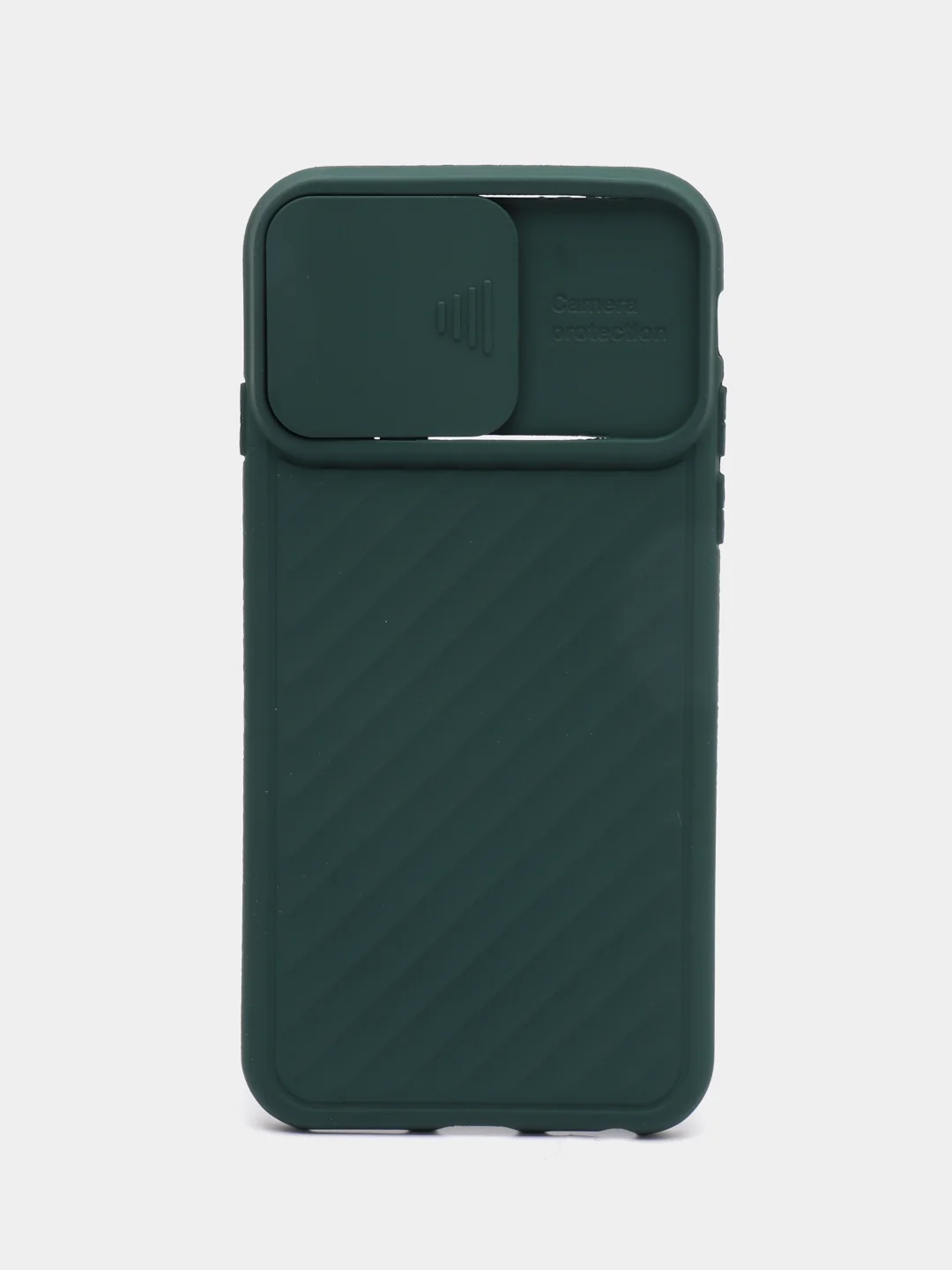 Тёмно-зелёный чехол силиконовый для IPhone 6 / 7/ 8 / SE 2020, с защитой камеры