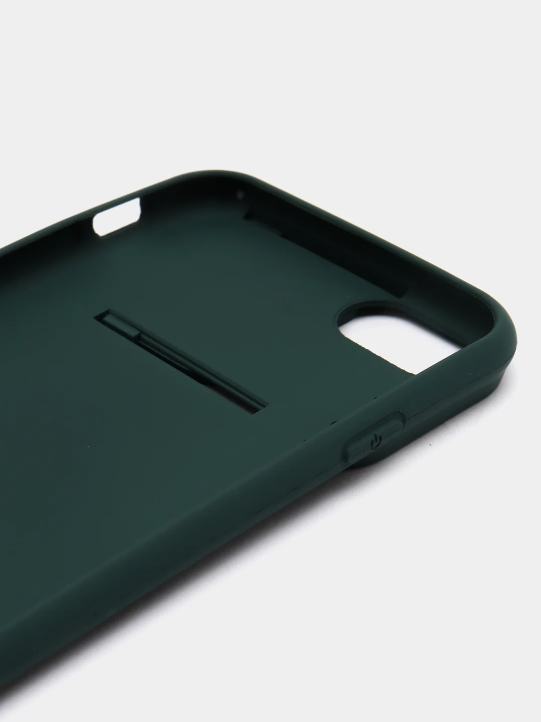 Тёмно-зелёный чехол силиконовый для IPhone 6 / 7/ 8 / SE 2020, с защитой камеры