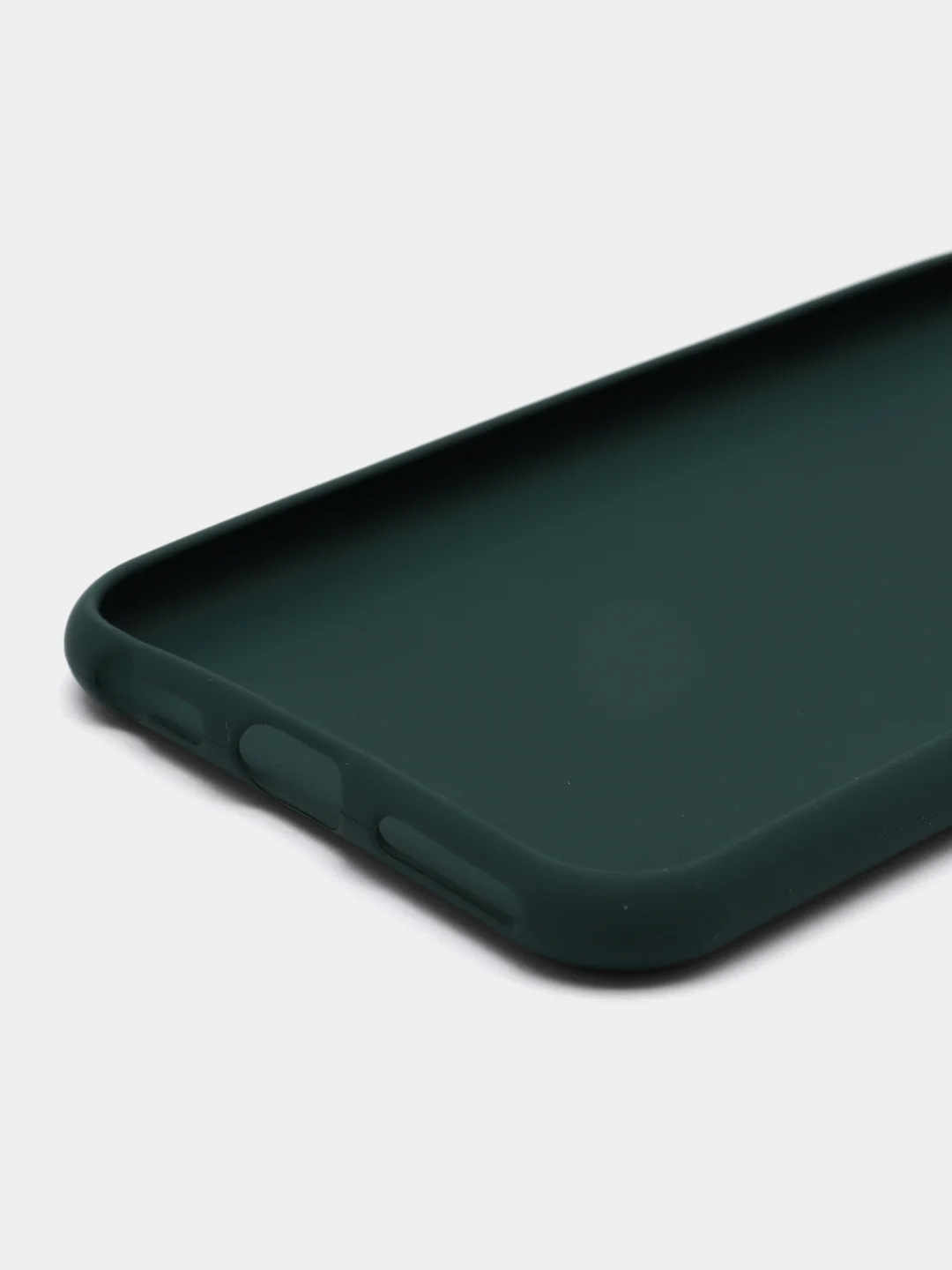 Тёмно-зелёный чехол силиконовый для IPhone 6 / 7/ 8 / SE 2020, с защитой камеры
