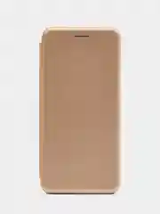 Золотой чехол-книжка для Xiaomi Redmi Note 10 Pro (Ксяоми Редми Ноте 10 Про), из экокожи