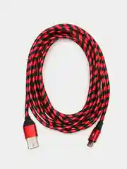 Красный быстрая зарядка, 3А, кабель USB Micro, Type-C, iPhone, Android, 3 метра