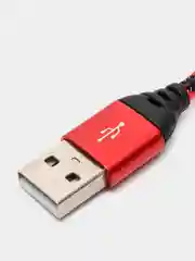 Красный быстрая зарядка, 3А, кабель USB Micro, Type-C, iPhone, Android, 3 метра