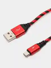 Красный быстрая зарядка, 3А, кабель USB Micro, Type-C, iPhone, Android, 3 метра