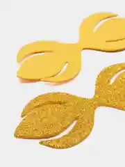 Золотой вырубки для изготовления бантиков, из фоамирана, 10 штук, 6 х 3.3 см