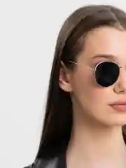 Угольный солнцезащитные очки, круглые