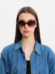 Красный очки солнцезащитные, имиджевые, с чехлом и салфеткой