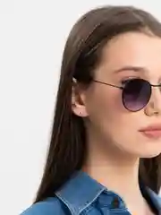 Фиолетовый солнцезащитные очки, круглые