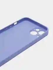 Голубой чехол для iPhone (Айфон) 13 со стеклянной панелью