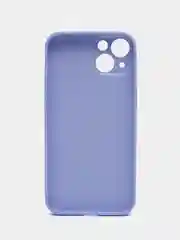 Голубой чехол для iPhone (Айфон) 13 со стеклянной панелью