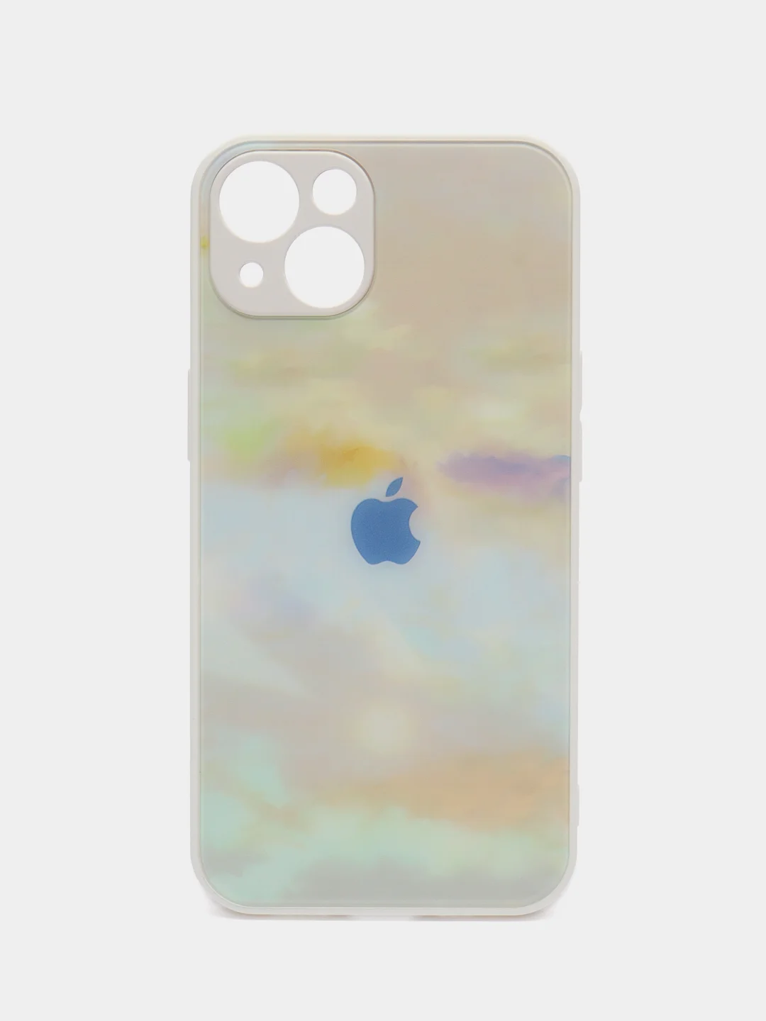 Лавандовый чехол для iPhone (Айфон) 13 со стеклянной панелью