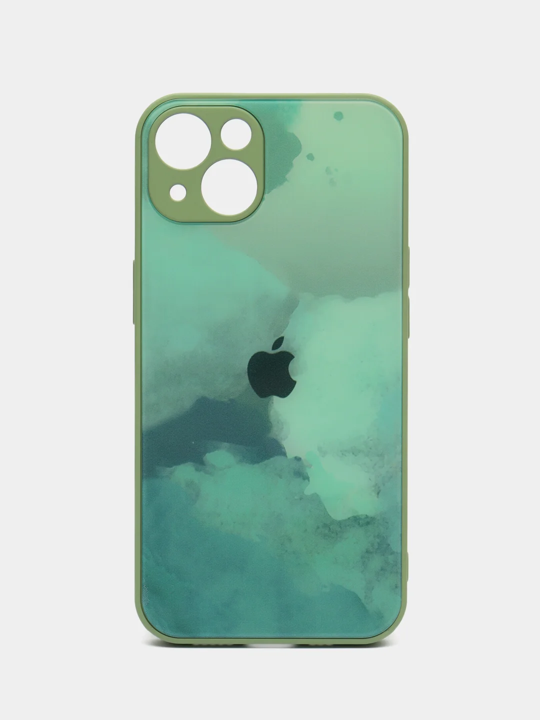 Мятный чехол для iPhone (Айфон) 13 со стеклянной панелью