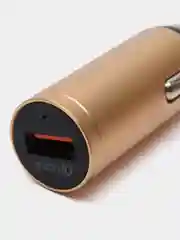 Золотой автомобильное зарядное устройство с быстрой зарядкой QC 3.0