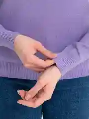 Лавандовый водолазка женская, с высоким воротником, люрексом