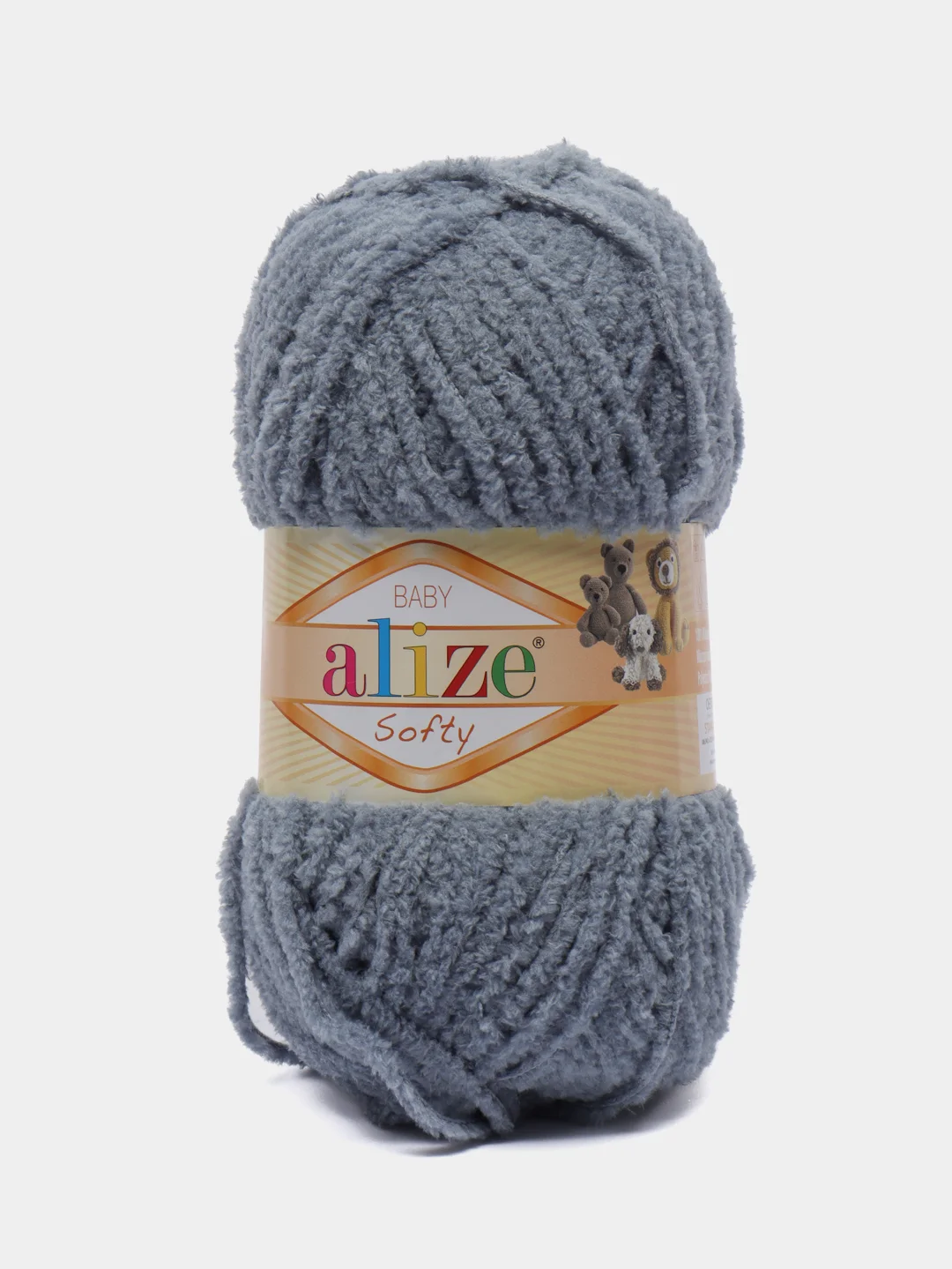 Серый металлик пряжа Alize Softy (Ализе Софти)
