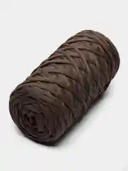 Серый металлик шнур Caramel (Карамель), плоский, полиэфирный, 5 мм